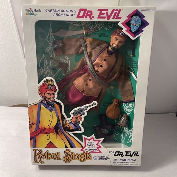 Playing Mantis Other - Kabai Singh Uniform & Equipment Captain Action Dr Evil Playing Mantis 1999 New
